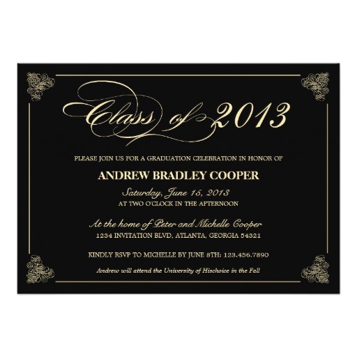 Classy Graduation Invitations Classy Elegant Black 2013 Graduation Invite Zazzle Classy Graduation Invitations Classy Elegant Black 2013 Graduation Invite Zazzle