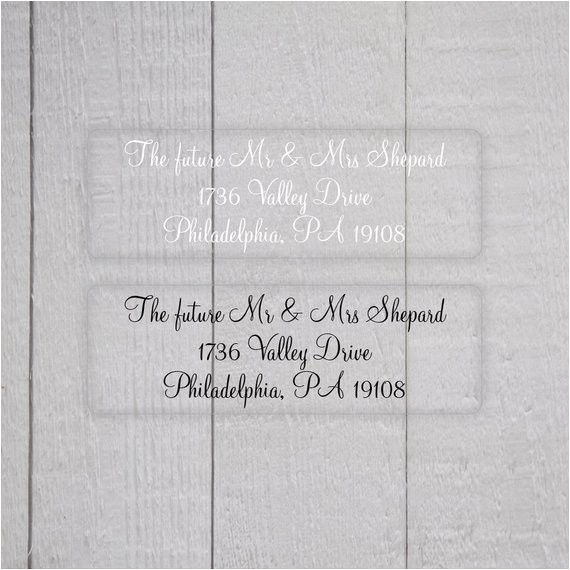 Clear Labels On Wedding Invitations Wedding Invitation Return Address Labels Clear Transparent