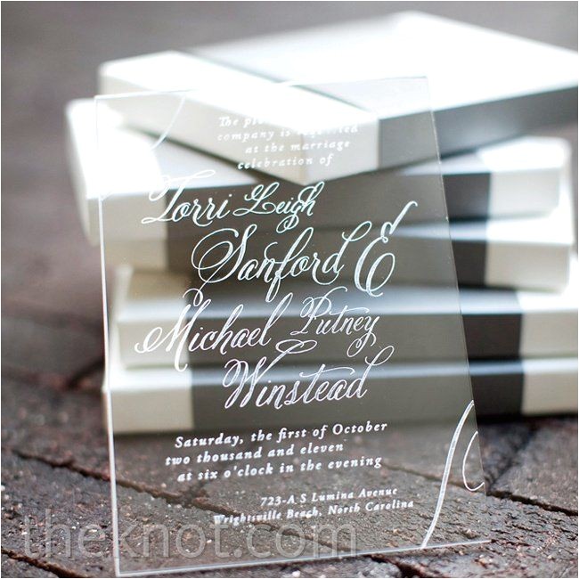 Clear Plastic Wedding Invitations Clear Acrylic Invitations