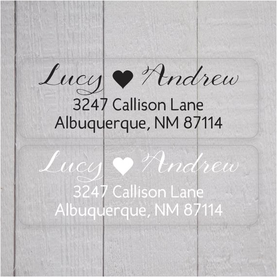 Clear Return Address Labels for Wedding Invitations Wedding Invitation Return Address Labels White Ink Clear