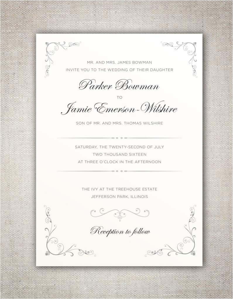 Common Wedding Invitation Wording Traditional Wedding Invitation Wording Wedding