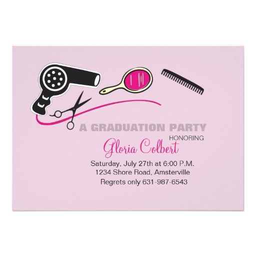Cosmetology Graduation Invitations Beautician Beauty School Graduation Invites 5 Quot X 7