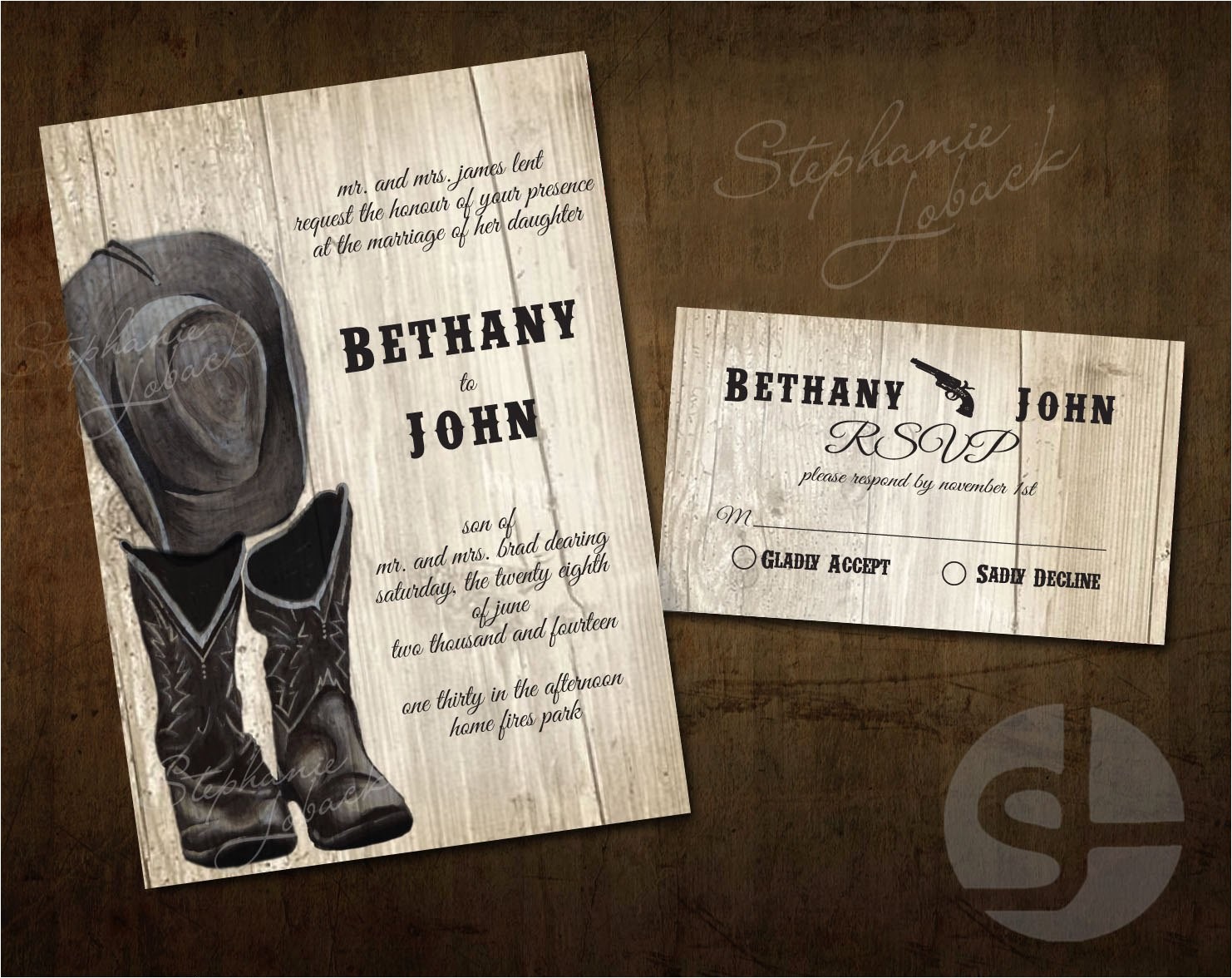 Cowboy Boot Wedding Invitations Country Wedding Invitation Print Printable Invitation