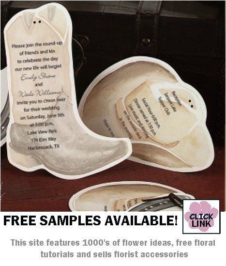 Cowboy Boot Wedding Invitations Invitation Shaped Like A Cowboy Hat and Boot Choose From
