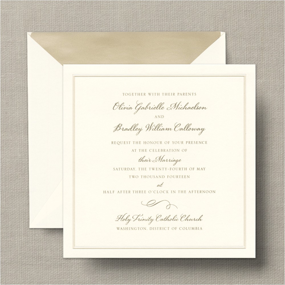 Crane and Co Wedding Invitations Designs Crane Engraved Wedding Invitations with and with