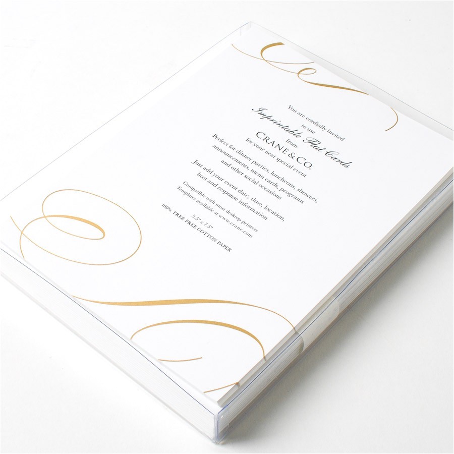 Crane and Co Wedding Invitations Stationery Gold Scroll Imprintable Invitations by Crane