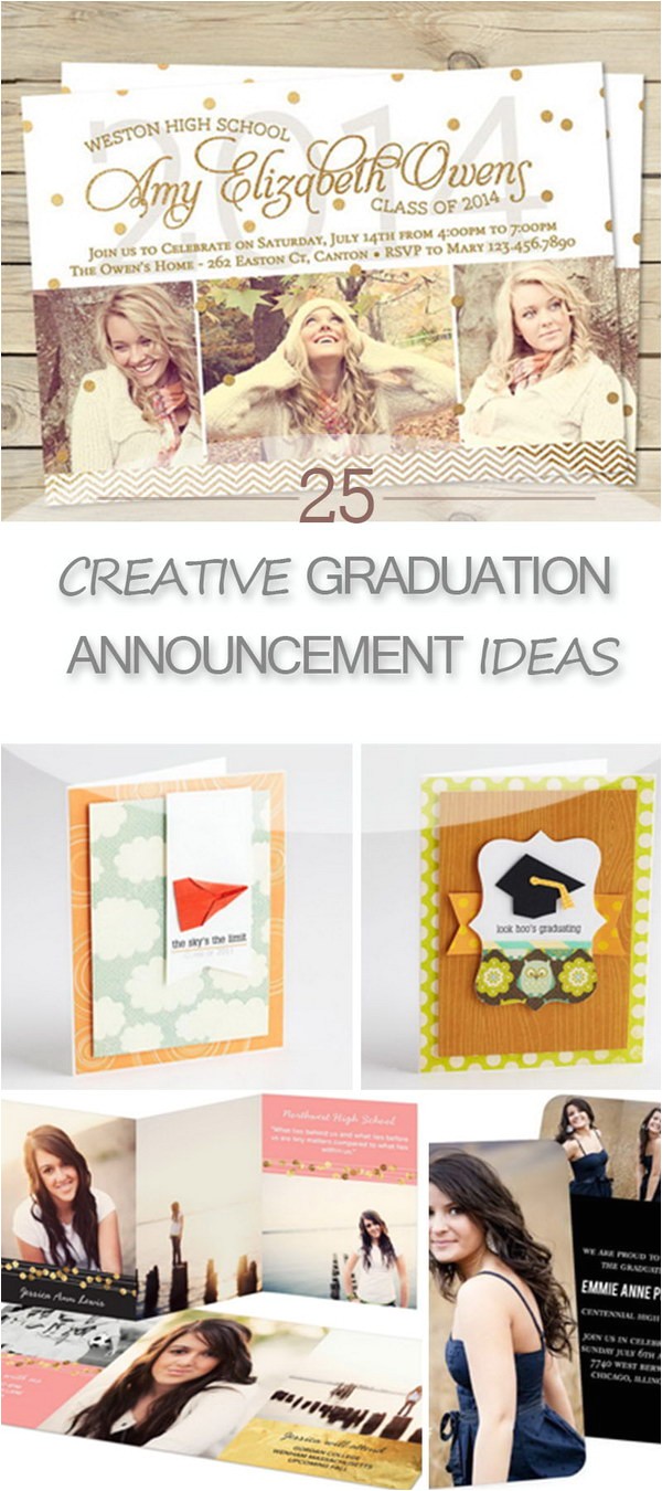 Creative Graduation Invitation Ideas 25 Creative Graduation Announcement Ideas Hative