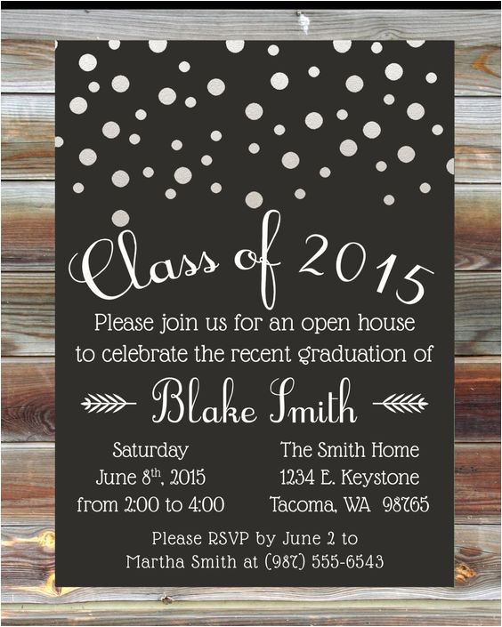 Custom Graduation Invites Graduation Party Invitation Custom Color Graduation Open