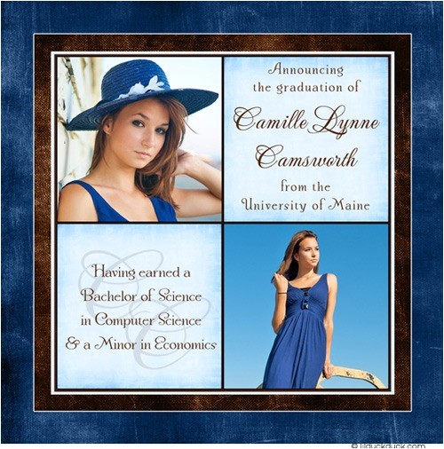 Custom Graduation Invites Personalized College Graduation Announcement Cross