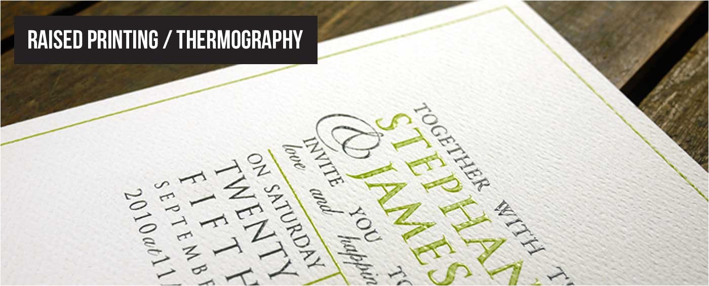 Custom thermography Wedding Invitations Raised Ink Printing thermography Wedding Invitations and