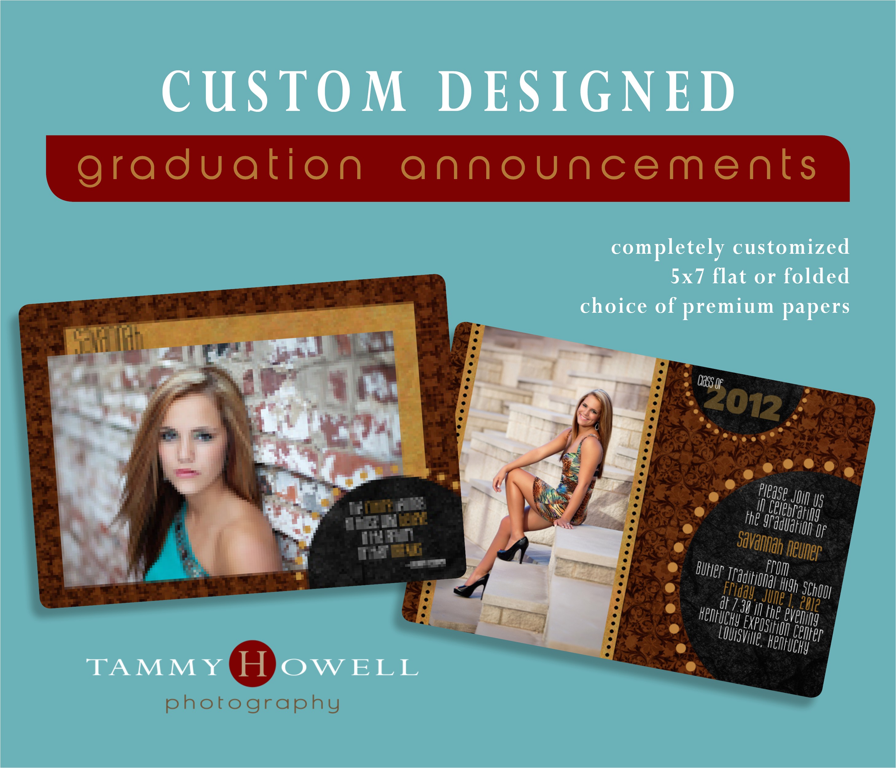 Customize Graduation Invitations Custom Graduation Announcements Tammy Howell Photography