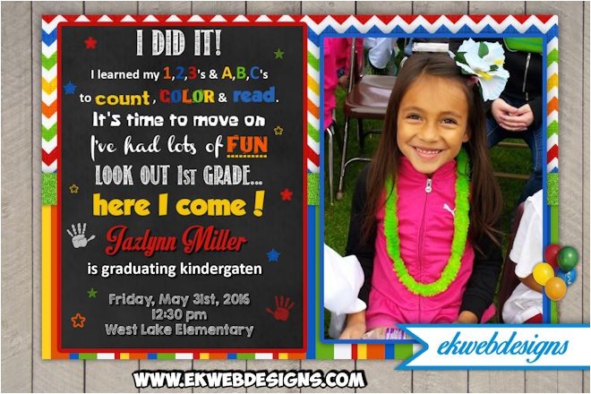 Customize Graduation Invitations Custom Photo Kindergarten Graduation Invitations