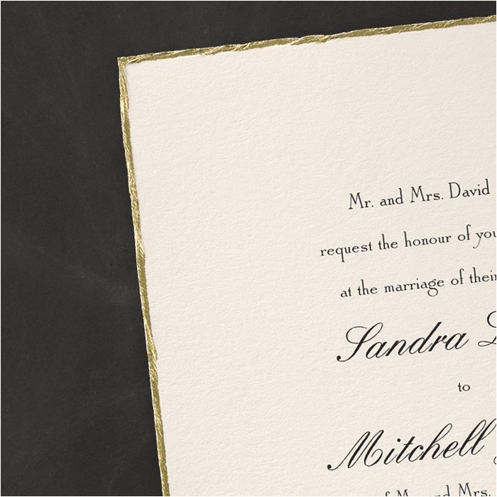 Deckle Edge Paper Wedding Invitations Deckle Edge Invitations Little Flamingo