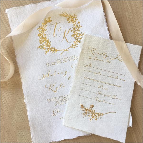 Deckle Edge Paper Wedding Invitations Letterpress Wedding Invitations and Letterpress Business