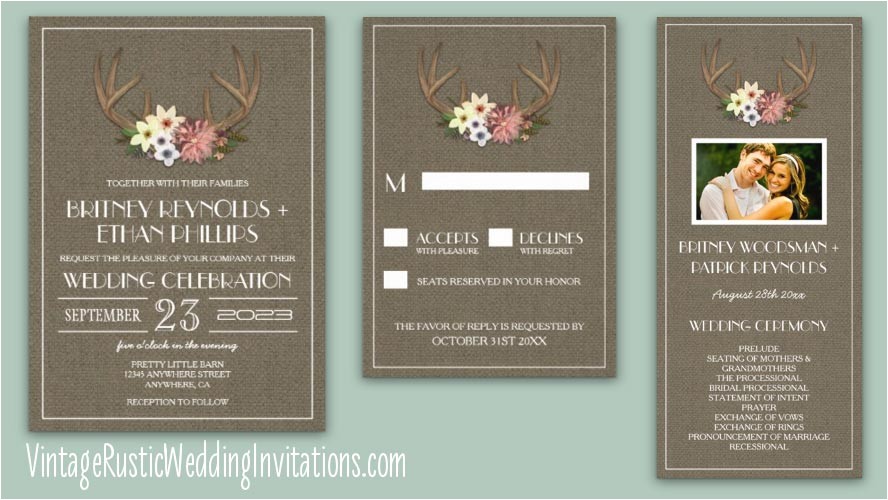 Deer Antler Wedding Invitations Deer Antler Wedding Invitations Vintage Rustic Wedding Deer Antler Wedding Invitations Deer Antler Wedding Invitations Vintage Rustic Wedding