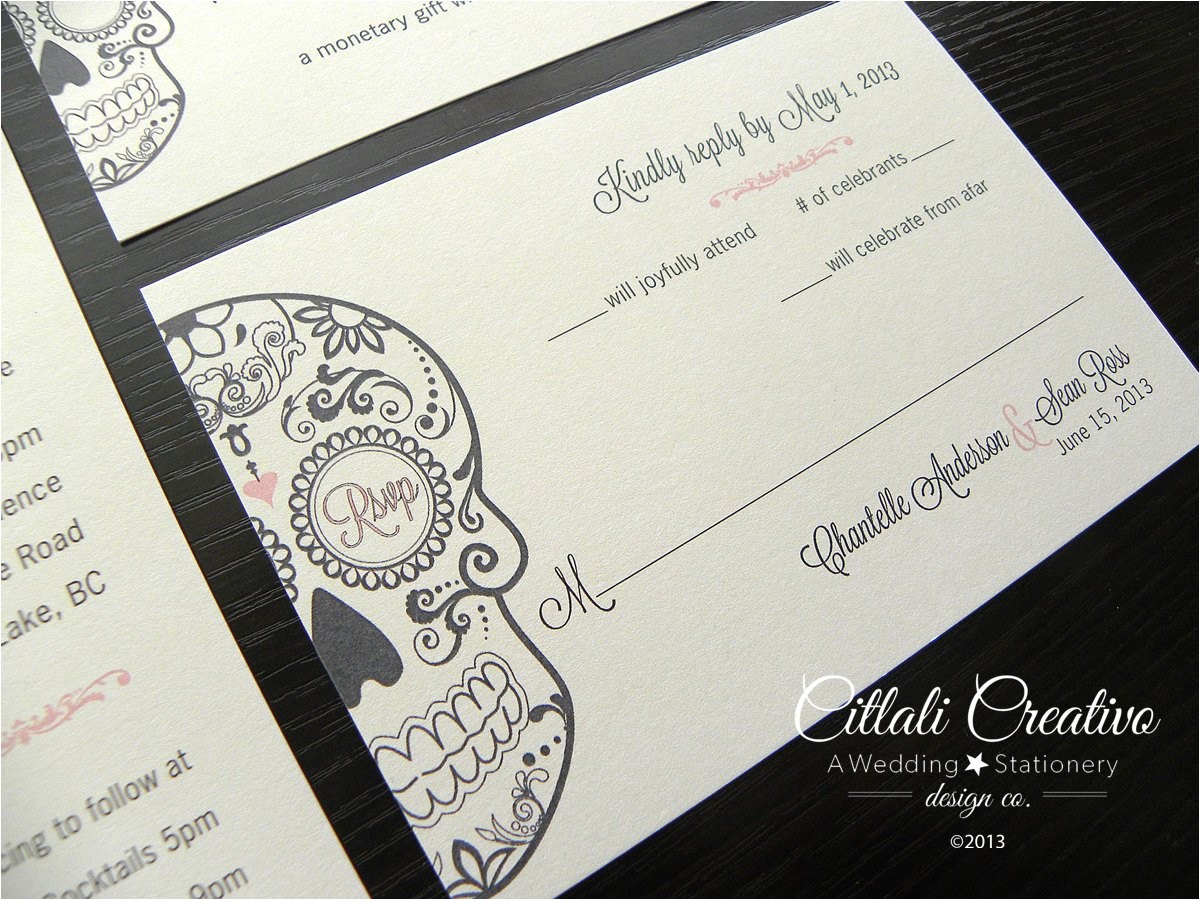 Dia De Los Muertos Wedding Invitations Day Of the Dead Wedding Invitation Dia De Los Muertos by