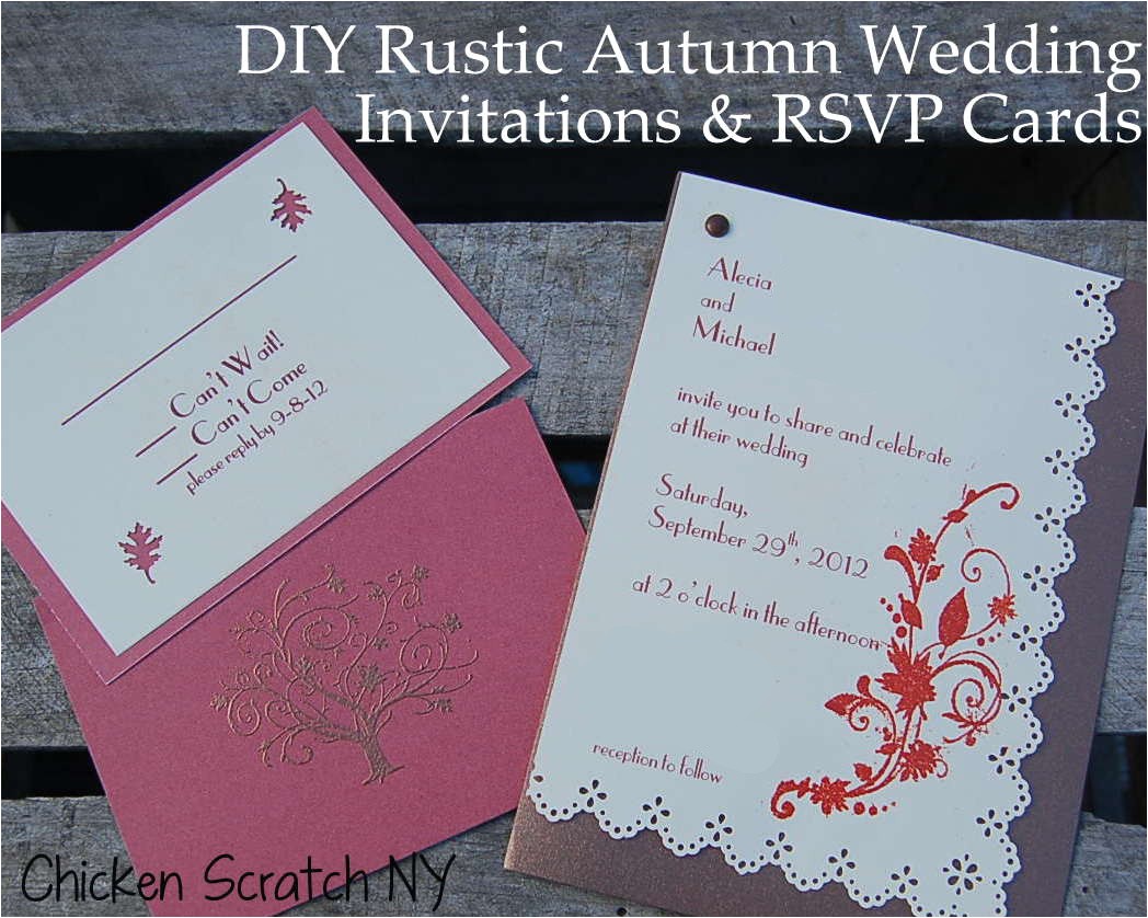Diy Wedding Invitations and Rsvp Cards Diy Autumn Wedding Invitations Diy Wedding Invitations and Rsvp Cards Diy Autumn Wedding Invitations