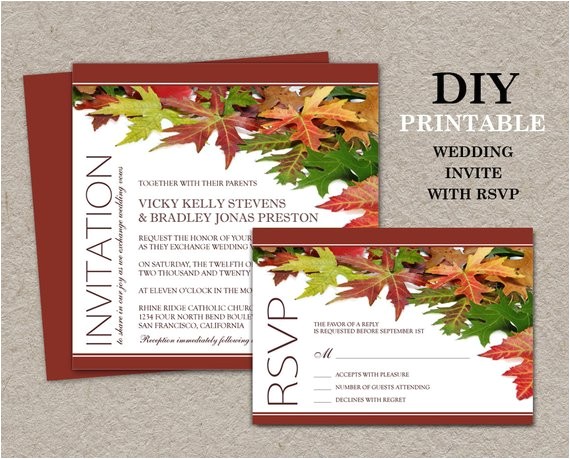 Diy Wedding Invitations and Rsvp Cards Diy Fall Wedding Invitations with Rsvp Cards Printable Fall Diy Wedding Invitations and Rsvp Cards Diy Fall Wedding Invitations with Rsvp Cards Printable Fall