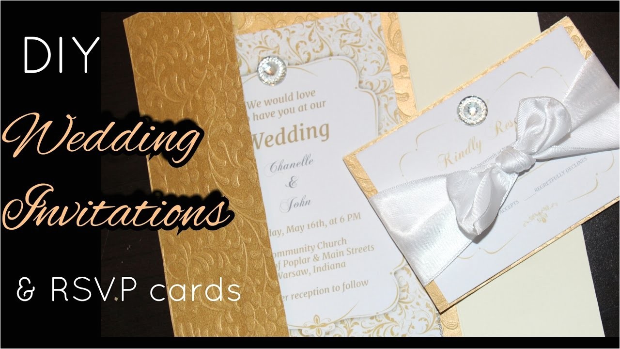 Diy Wedding Invitations and Rsvp Cards Diy How to Make Elegant Gold Wedding Invitations Rsvp Diy Wedding Invitations and Rsvp Cards Diy How to Make Elegant Gold Wedding Invitations Rsvp