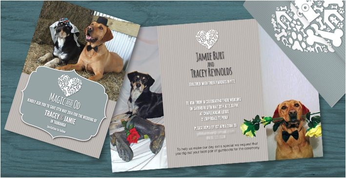 Dog Wedding Invitations Dogs Pet Wedding Invitation Invites I Designed