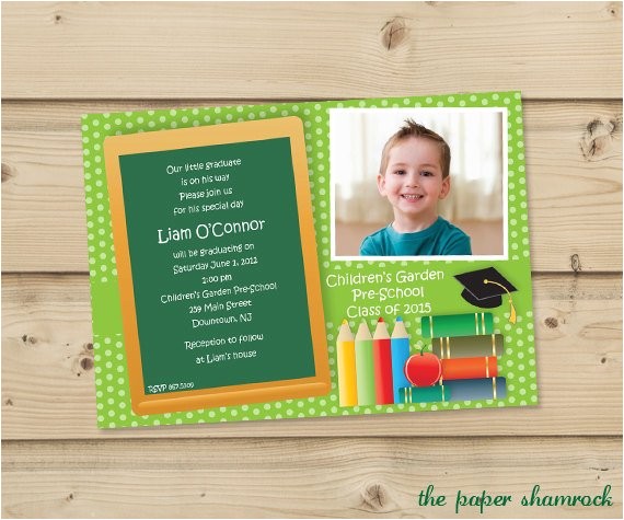Elementary School Graduation Invitations Photo Pre School Graduation Invitation Elementary