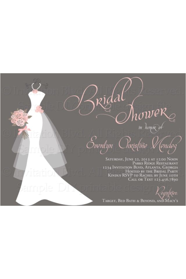 Email Wedding Shower Invitations Bridal Shower Invitations Bridal Shower Invitations Via Email