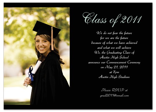 Example Of Graduation Invitation Download Examples Graduation Invitation Announcement Black