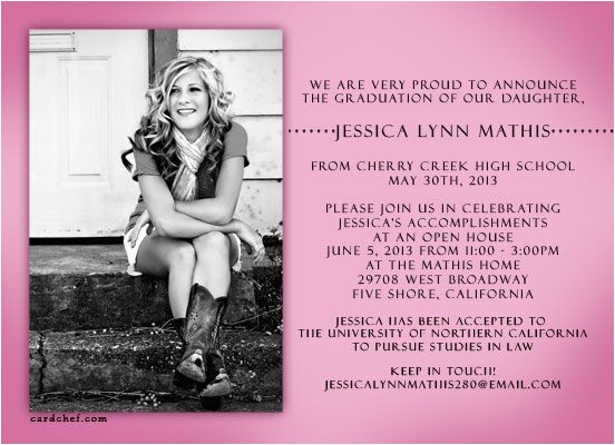 Examples Of High School Graduation Invitations Sample High School Graduation Announcements Baby Picture Examples Of High School Graduation Invitations Sample High School Graduation Announcements Baby Picture