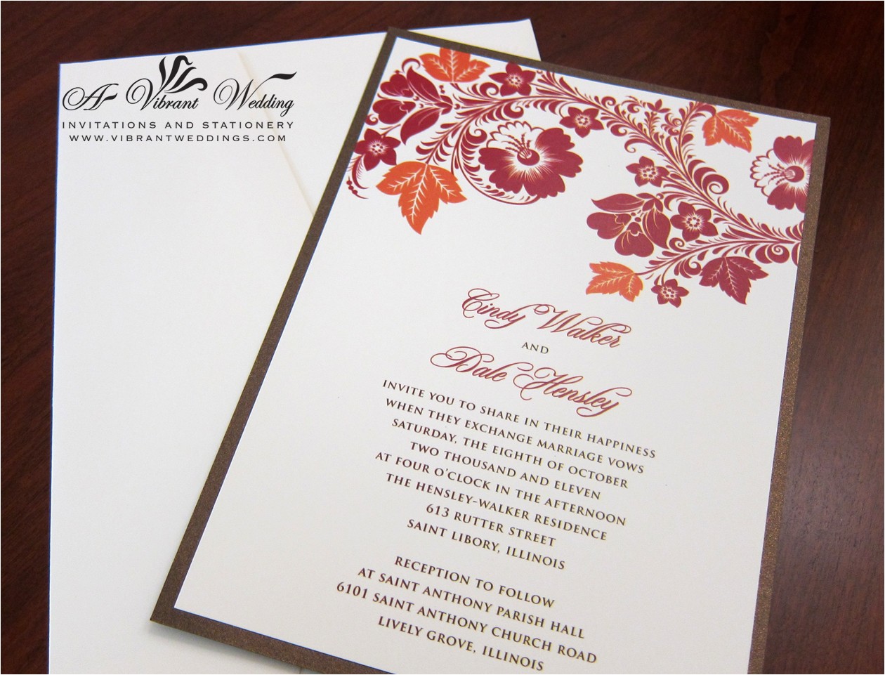 Fall themed Wedding Invitations Cheap Red and orange Wedding Invitation A Vibrant Wedding