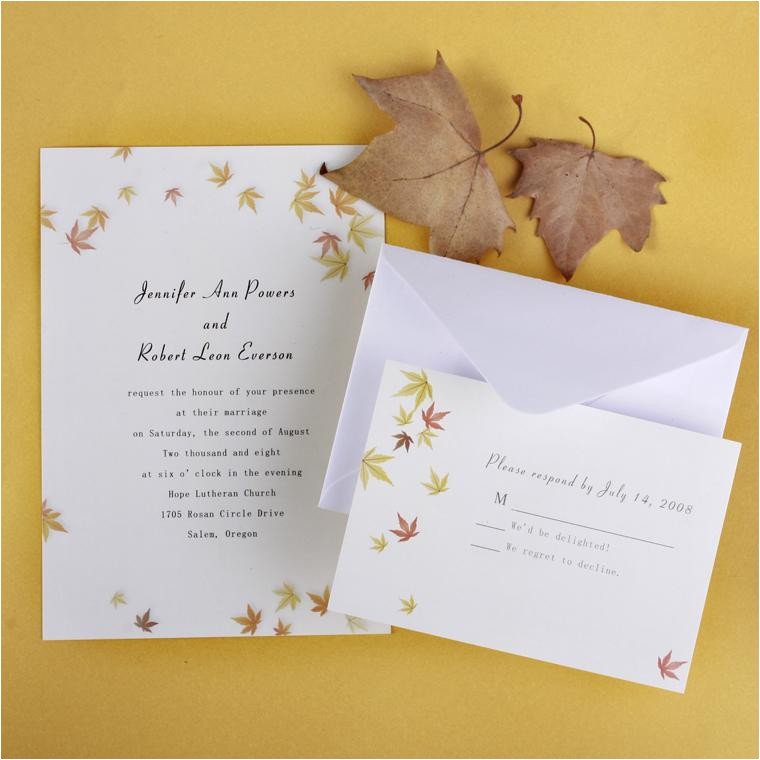 Fall themed Wedding Invitations Cheap top 5 Autumn Fall Wedding Invitation Ideas