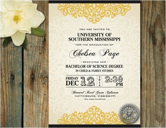 Fancy Graduation Invitations Elegant Graduation Party Invitation Printable Graduation