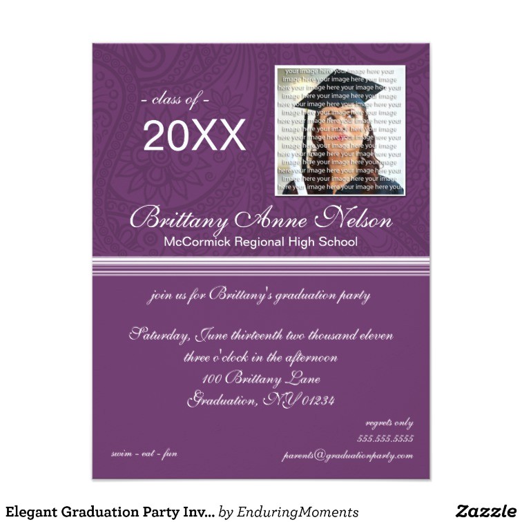 Fancy Graduation Invitations Elegant Graduation Party Invitations Zazzle