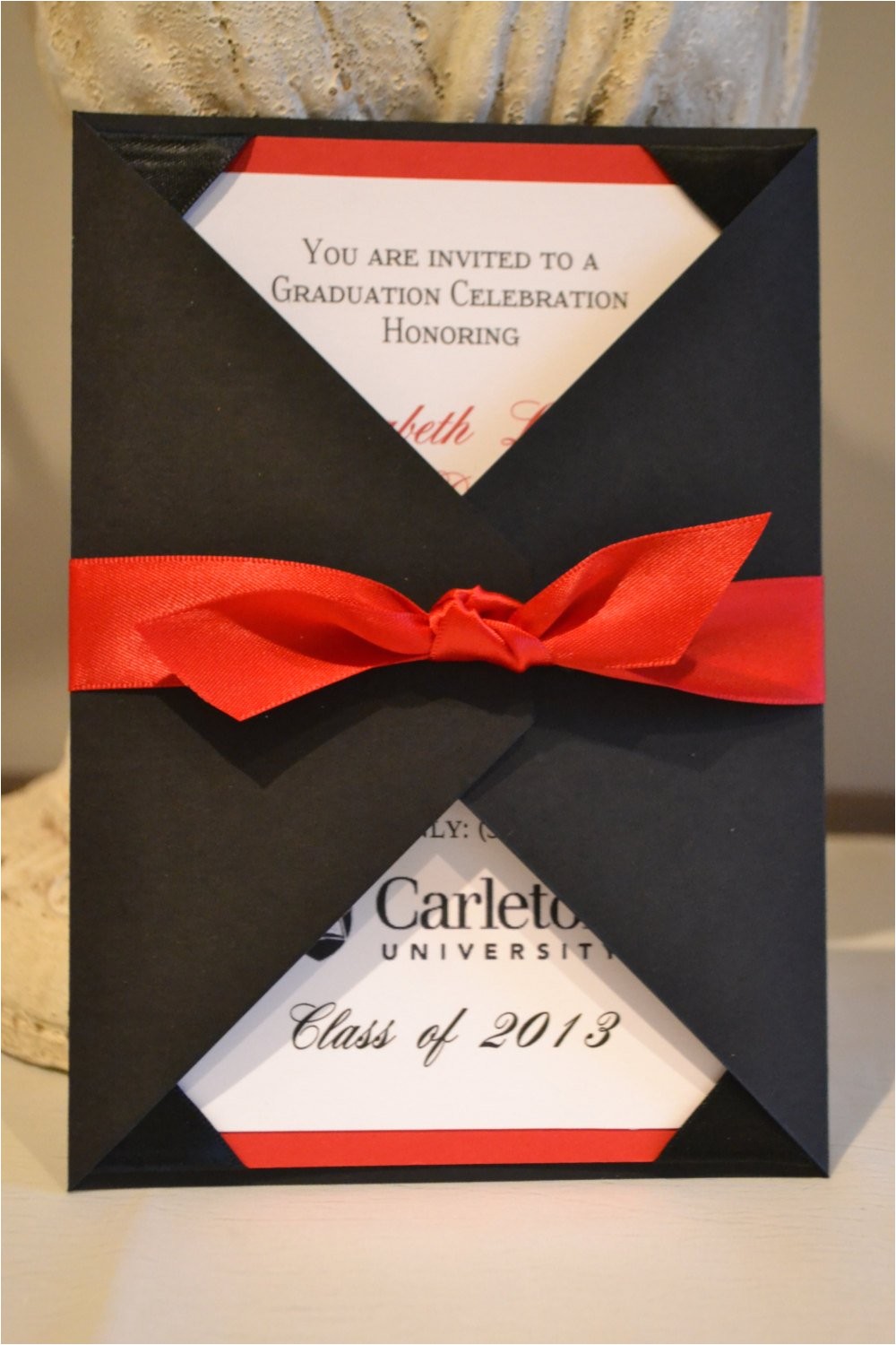 Fancy Graduation Invitations formal Layered Graduation Party Invitation