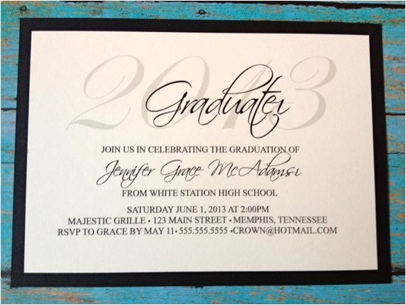 Fancy Graduation Invitations Items Similar to Elegant 2013 Graduation Invitations On Etsy