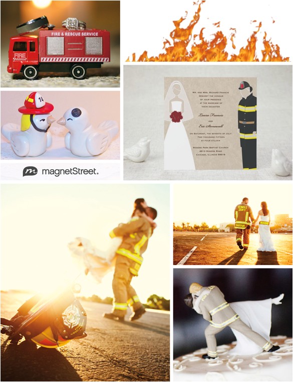 Firefighter themed Wedding Invitations Firefighter Wedding Inspiration to Ignite Your