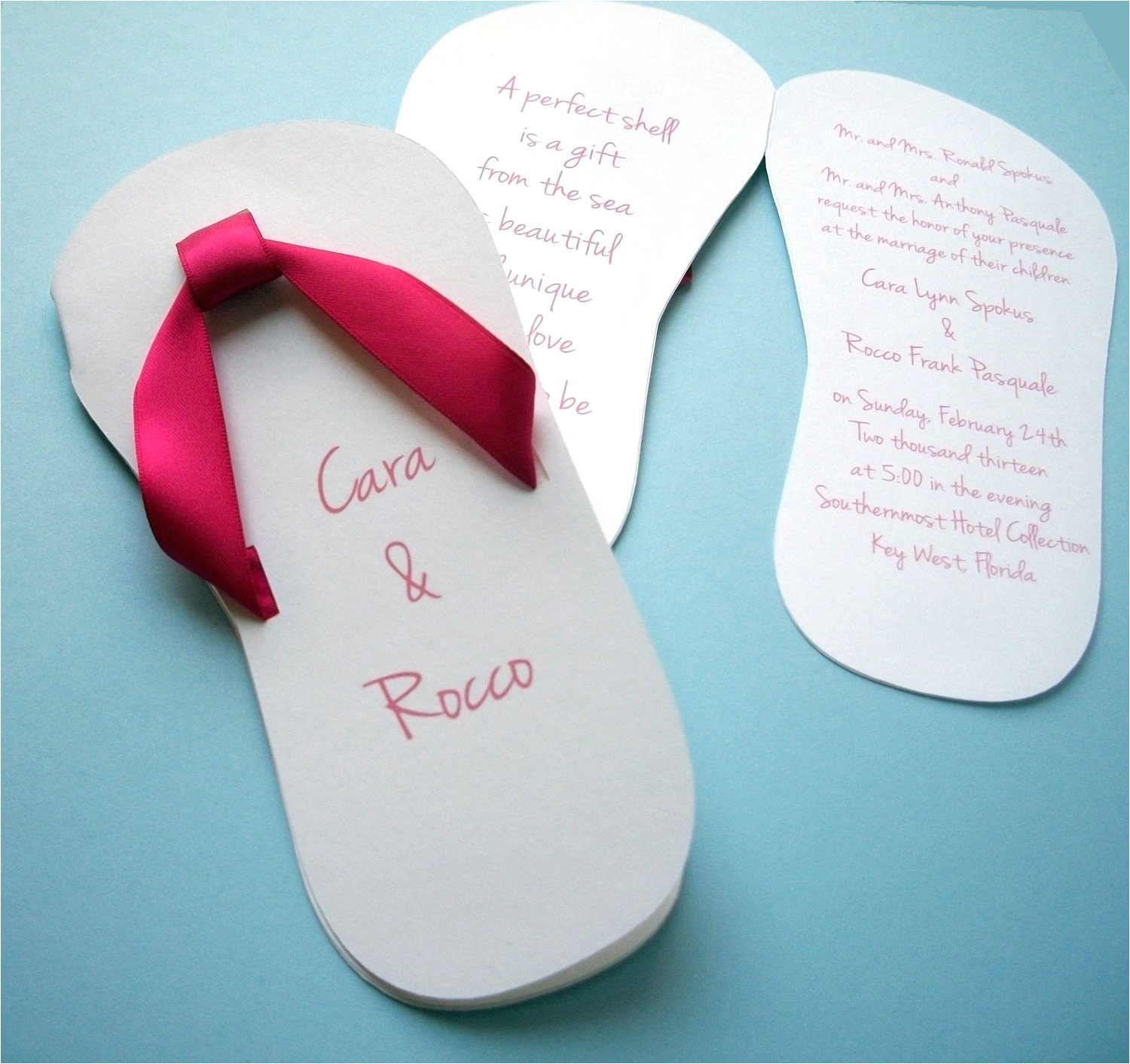 Flip Flop Wedding Invitations Flip Flop Wedding Invitation by Bellybeancards On Etsy