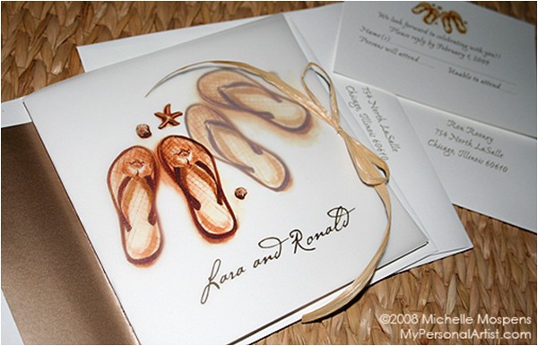 Flip Flop Wedding Invitations Seal and Send Beach Wedding Invitations to Set the tone