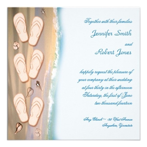 Flip Flop Wedding Invitations Seal and Send Beach Wedding Invitations to Set the tone