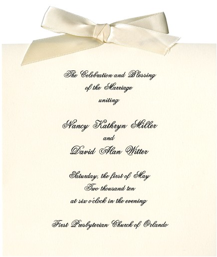 Formal attire On Wedding Invitation In Print It S Personal orlando Magazine January 2011