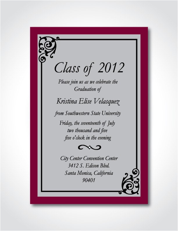 Formal College Graduation Invitations 6 Best Images Of Free Printable formal Graduation