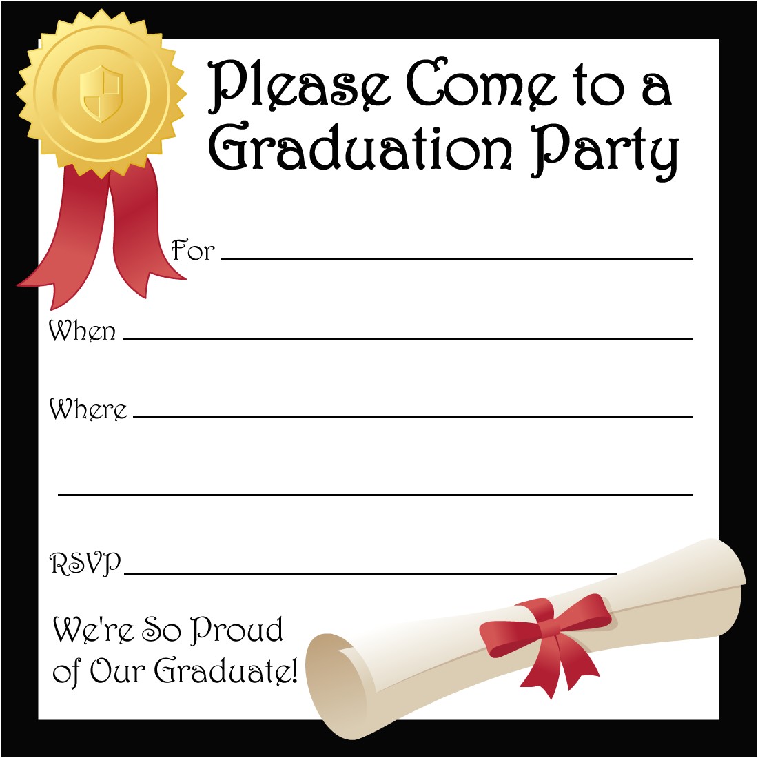 Free Downloadable Graduation Invitation Templates Free Printable Graduation Party Invitations Party