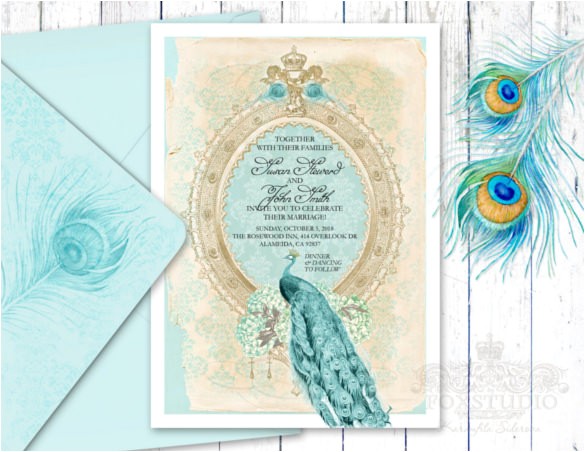 Free Peacock Wedding Invitation Templates 23 Peacock Wedding Invitation Templates Free Sample