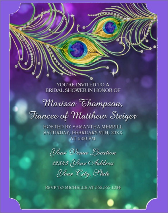 Free Peacock Wedding Invitation Templates 23 Peacock Wedding Invitation Templates Free Sample
