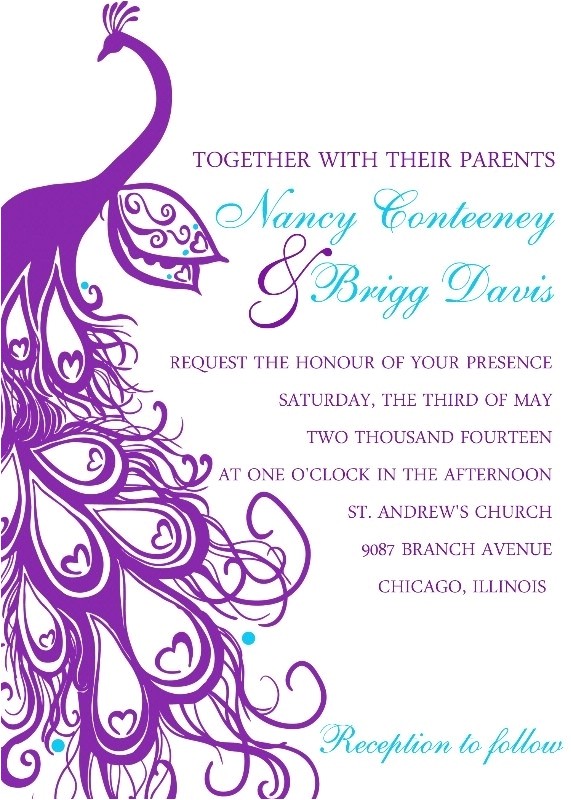 Free Peacock Wedding Invitation Templates Free Peacock Wedding Invitation Templates Google Search