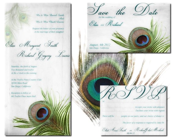 Free Peacock Wedding Invitation Templates Peacock Wedding Invitation Printable Template atlanta