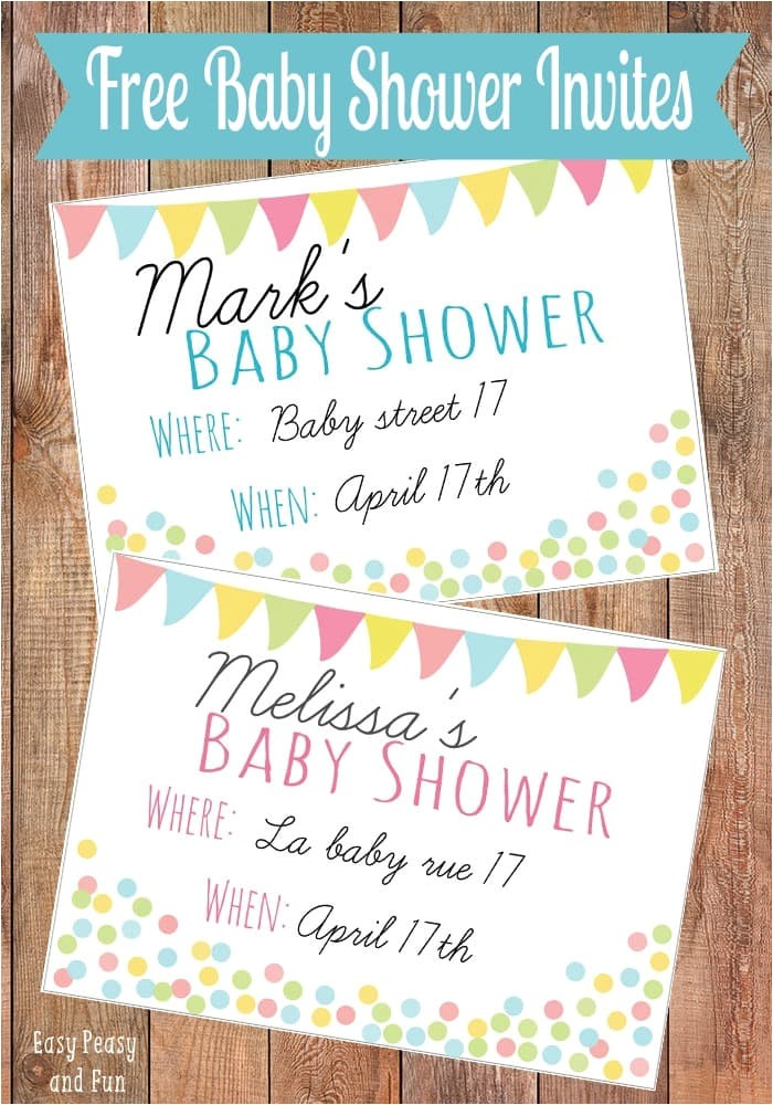 Free Printables Baby Shower Invitations Free Printable Baby Shower Invitation Easy Peasy and Fun