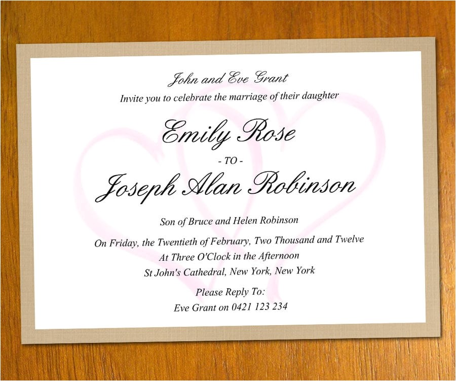 Free Wedding Invitation Samples by Mail Free Wedding Invitation Samples