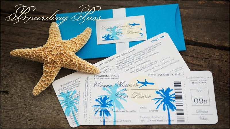 Fun Destination Wedding Invitations Sample Boarding Pass Destination Wedding Invitation