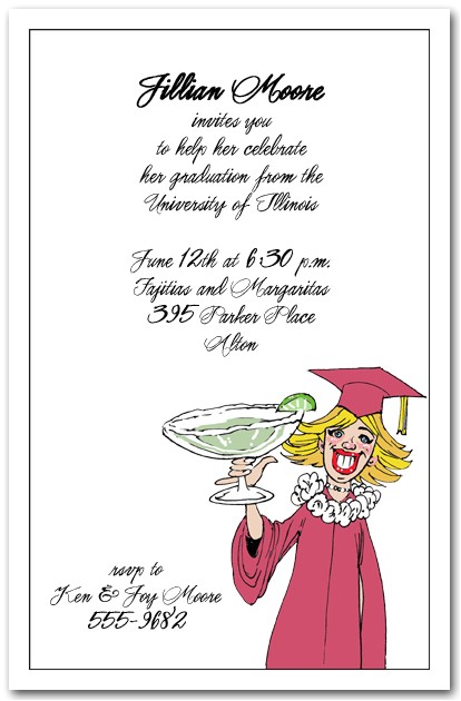Funny College Graduation Party Invitation Wording Blonde Girl Margarita Graduation Party Party Invitations Funny College Graduation Party Invitation Wording Blonde Girl Margarita Graduation Party Party Invitations