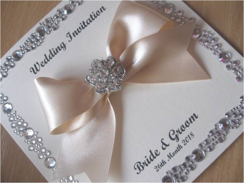 Gems Wedding Invitations Luxury Silver Wedding Invitation Gem Border Detail